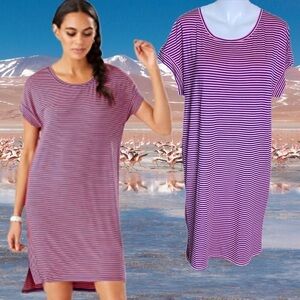 Tommy Bahama Striped Dress Pink & Navy Size S